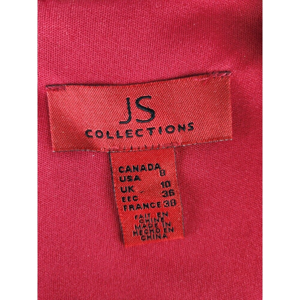 JS Collection Women's 8 Ruche Red Cocktail Dress Party Ruffles Pleated Fancy - Picture 14 of 16